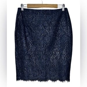 Banana Republic Black and Gold Speckled Lace Skirt.  New With Tags!